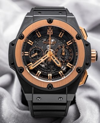 Hublot King Power Unico Rose Gold $30K MSRP Ceramic Skeleton 701