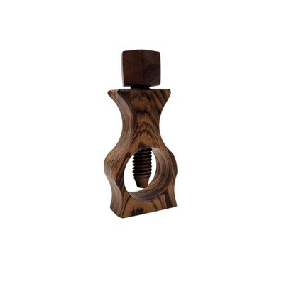 VTG Bocote Wood 7'' Stylized Twist Handle Nutcracker Danish MCM Style Modernist