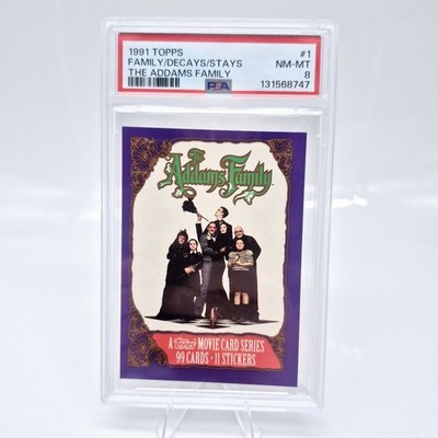 1991 Topps The Addams Family #1 Title Card PSA 8