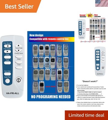 User-Friendly Infrared Remote for Frigidaire AC Models - No Programming Needed
