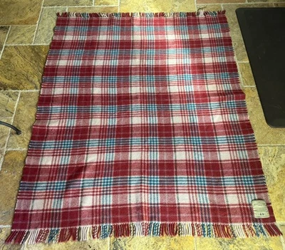 The Netherfield Mill Abraham Moon & Sons Wool Plaid Fringe Throw Blanket 64"x51" - Image 1 of 4