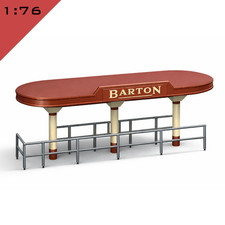 1x 3D printed BARTON CHILWELL DEPORT BUS STOP SHELTER 1:76, OO