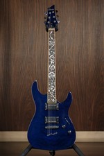 Schecter C-1 Classic See-Thru Blue Quilted Maple Top 24-Fret Electric Guitar