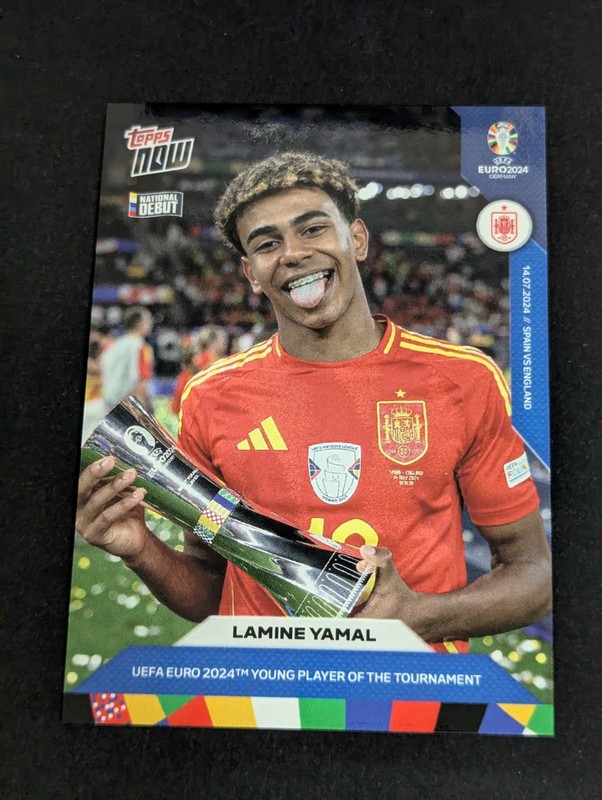 2024 Topps Now UEFA EURO Lamine Yamal #62 Rookie RC