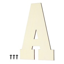 8 Inch Wooden Letters and Numbers for DIY Crafts Wall Decor, A Shape