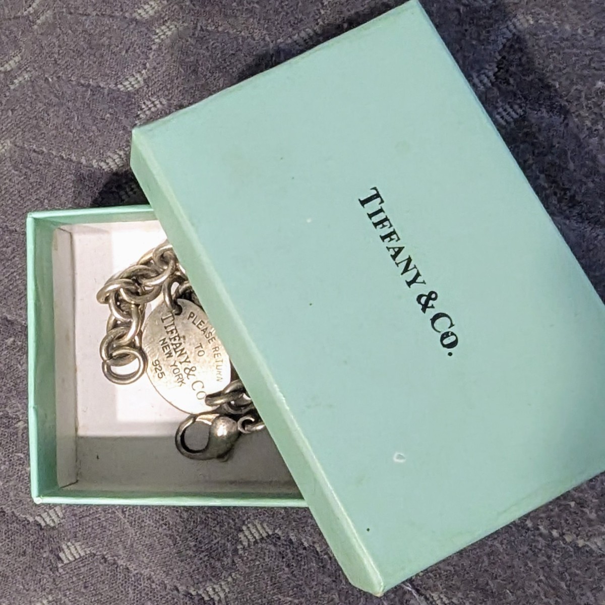 アクセサリー tiffany&co. oval return to bracelet 925 Tiffany & Co. Oval Tag Return To Tiffany Bracelet 8 Inches