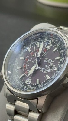 -美品- CITIZEN エコドライブNIGHTHAWK WR200 稼働品 Citizen Eco-drive Nighthawk WR200 | eBay