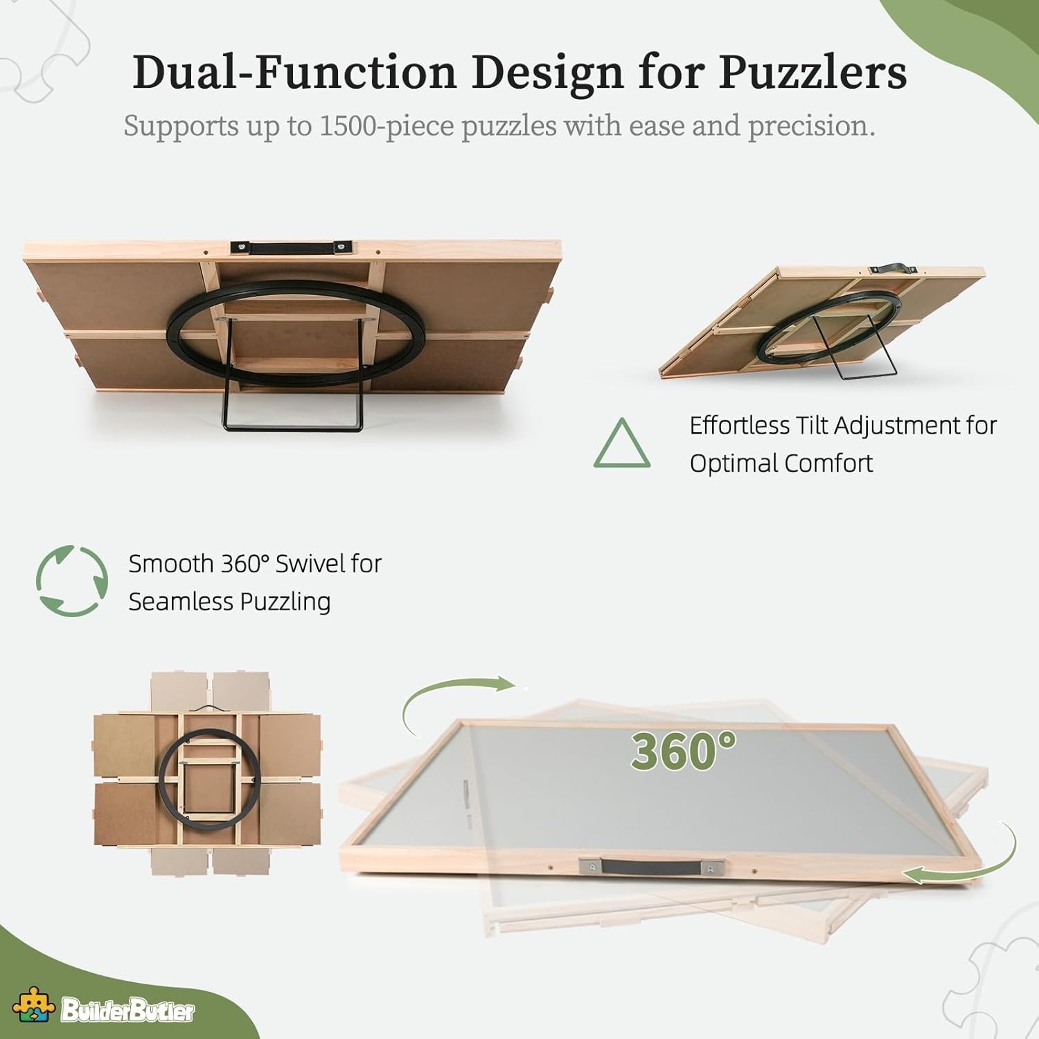 Multi-Purpose Puzzle Table for 1500 Pieces with Easy-Clean & Storage Solutions