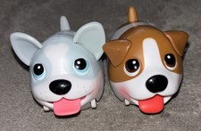 Chubby Puppies  Friends Brown  White Dogs Lot of 2