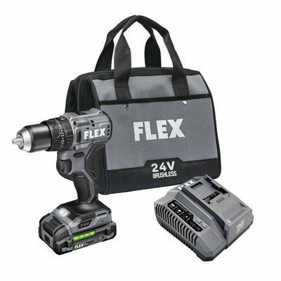 Flex FX1231-1A 24V 1/2'' 2 Speed Compact Cordless Hammer Drill Kit, 2.5Ah