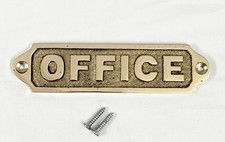 Plaque panneau de porte de bureau en laiton massif 13 cm | Plaque de montage ...