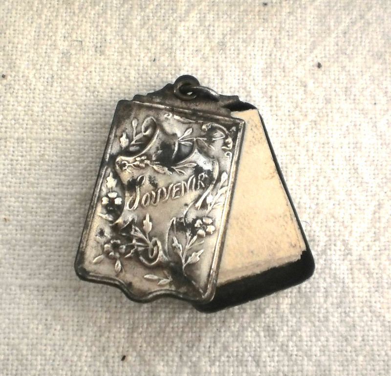 Vintage Paris Landmark Souvenir Locket Photo Postcards Charm Pendant