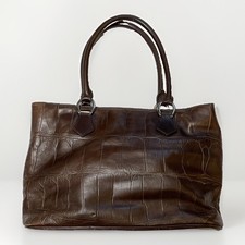 Falor Italy Brown Leather Embossed 