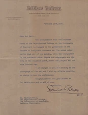 DAVID BELASCO - TYPED LETTER SIGNED 02/11/1931