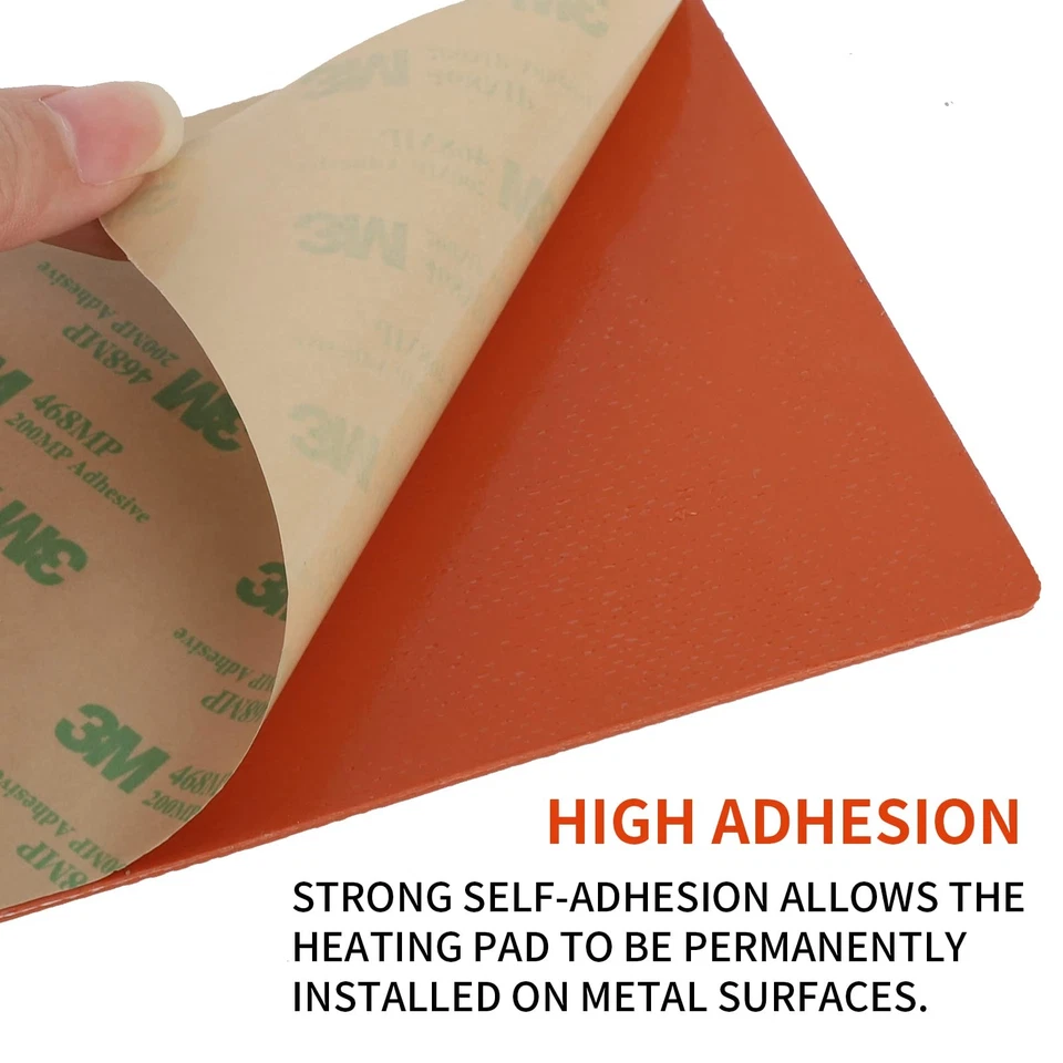 Almohadilla calefactora de silicona para motor de automóvil 2 piezas - Almohadilla calefactora autoadhesiva para cárter de aceite de 4" x 5" con Foto 4 de 4