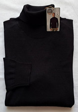 UP2FASHION Herren Rollkragen Pullover M ca.48  Merinowolle 52%, BW 48% schwarz