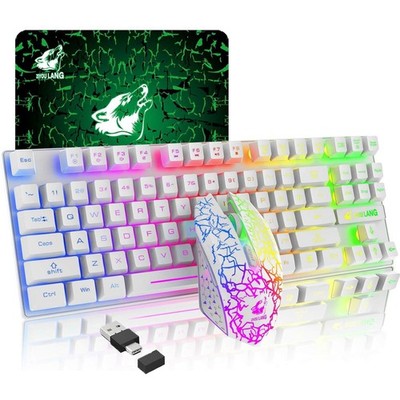 LexonElec Wireless RGB Backlit Gaming Keyboard Mouse Combo,Rechargeable 3800m...