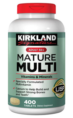 Kirkland Mature Multi 50 Plus 400 Tablets Multivitamin Adults 50+