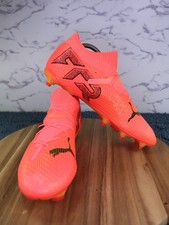 Puma Future 7 PRO FG/AG Neon Citrus Pink Soccer Low Cleats Knit Collar Men Sz 8
