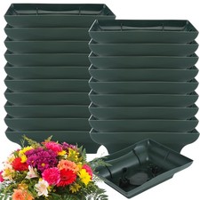 20 PCS Green Square Floral Foam Arrangement Bowls Container Centerpieces