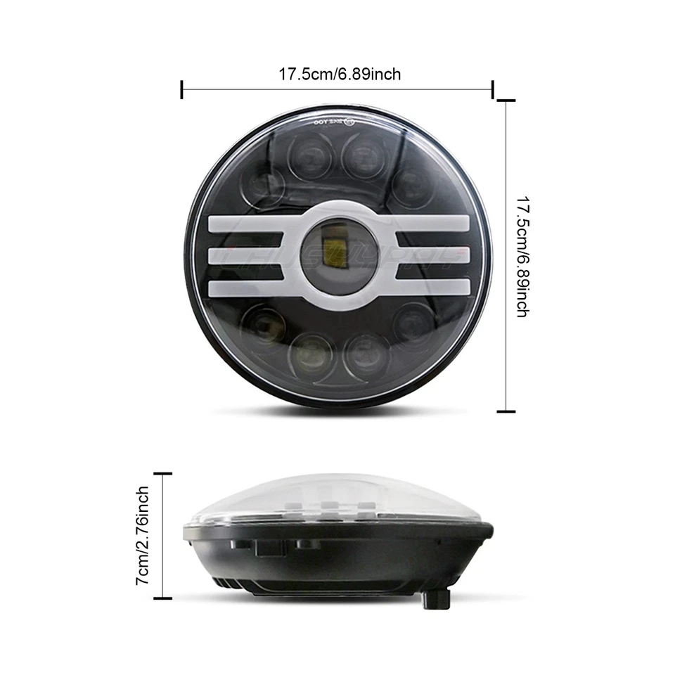 Faros LED redondos de 7 pulgadas para Ford Granada 1975 1976 1977 haz alto Foto 2 de 4