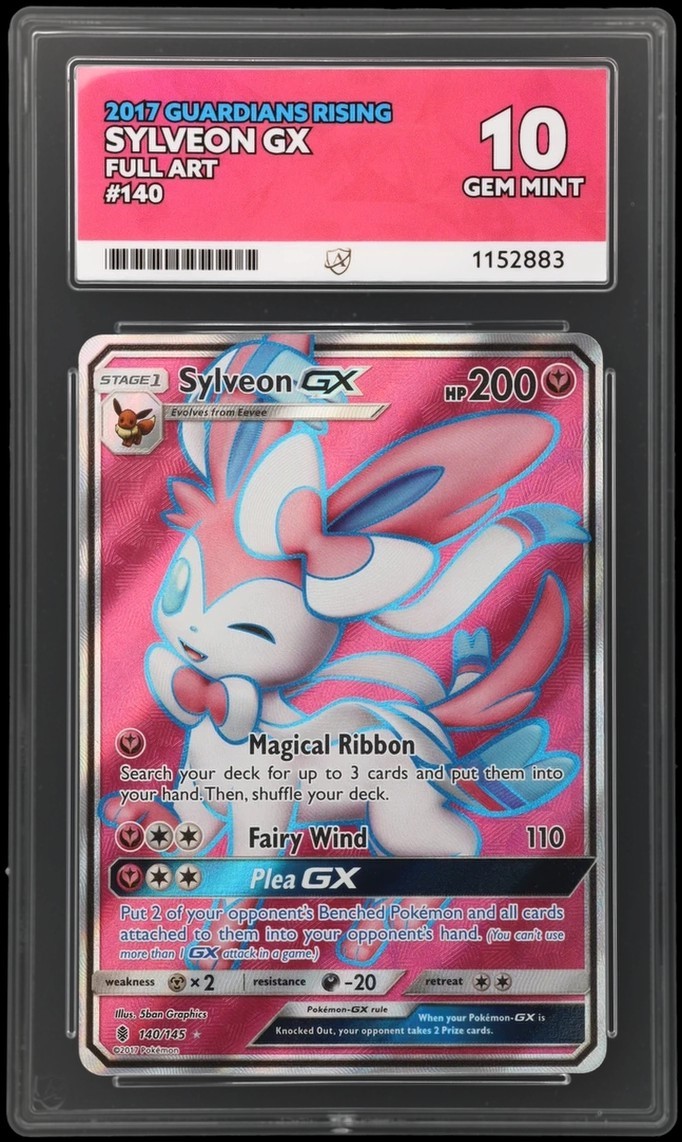 Pokémon TCG Sylveon GX Guardians Rising Holo Card 140/145 Ace GEM MINT 10