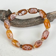 Christmas Gift Natural Agate Roung Bead Bracelet/Genuine Gemstone Bracelet