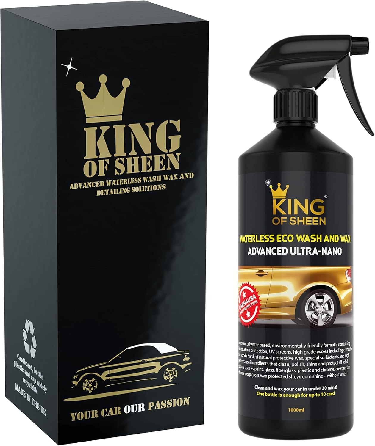 King of Sheen Advanced Ultra Nano, Waterless Car Cleaner with Nano Polymers ""Di