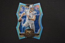 Matthew Stafford 2016 Panini Select Premier Level Die-Cut Light Blue Prizm /125
