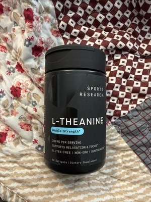Sports Research L Theanine and Caffeine Supplement 60 Count