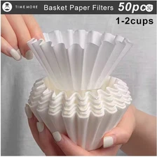 TIMEMORE 1-2 Cup Pour Over Coffee Filter Papers for B75 Dripper - 50 Sheets
