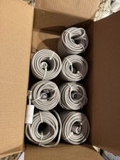 CAT5E Ethernet Patch Cord RJ-45 Network Cord Gray 50 Foot Lot of Seven Cables