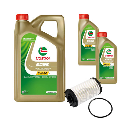 FEBI Ölfilter 7L Castrol EDGE Titanium FST 5W-30 LL für Porsche Cayenne 9YA 2.9