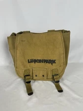 Vintage Linkin Park Canvas Back Pack Brown 100 Percent Cotton 13x11 Inches RARE
