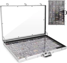 Large Card Show Display Case with Clear Acrylic,Portable Aluminum Trade Show Dis