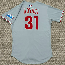 MAILLOT ROUTE PHILADELPHIA PHILLIES AOYAGI taille 44 #31 2025 occasion mlb