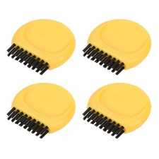 8pcs Mini Golf Club Brush Portable Pocket Dust Groove Cleaner Yellow