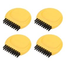 8pcs Mini Golf Club Brush Portable Pocket Dust Groove Cleaner Yellow
