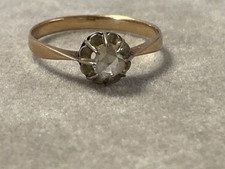 Solitaire or 18carats diamant ancienne Bague or 18carats diamant