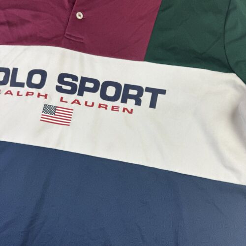Polo Sport Ralph Lauren Shirt Sz XL - Stadium Ski Hi Tech Spellout Color Block - Picture 4 of 11