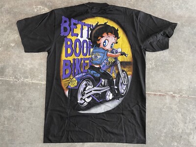 VTG 1994 BETTY BOOP Biker Born To Be Wild DOUBLE SIDED 90s VTG 1994 BETTY BOOP Biker Born To Be Wild DOUBLE SIDED 90s