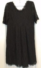 Motherhood Maternity Womens Dress Size L Black Lace Overlay Sexy Party F4