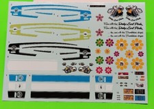1970 Dodge Coronet Super Bee 1/25 MPC Waterslide Decal Sheet Black White Stripes