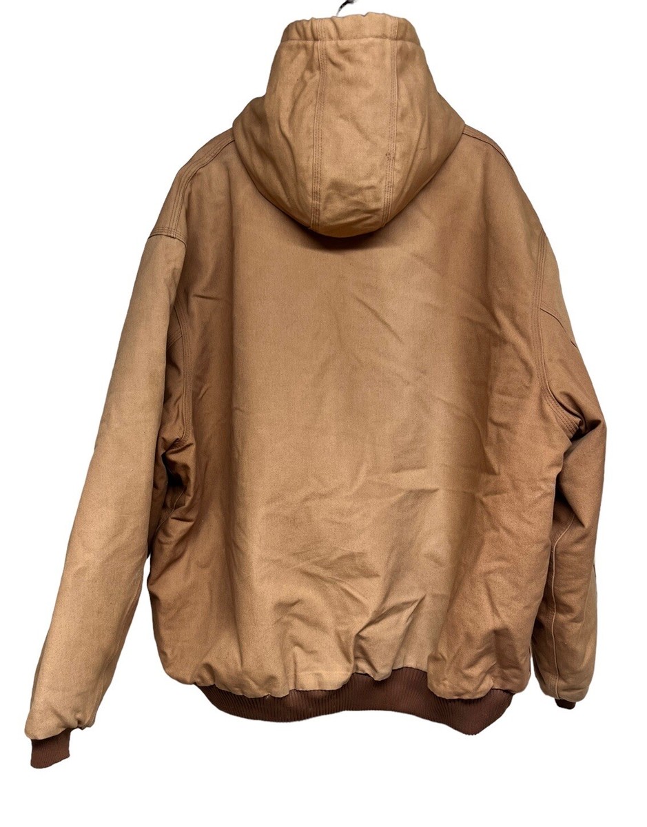 Carhartt J140 Quilted Flannel Lined Jacket Brown Men's Size 4XL