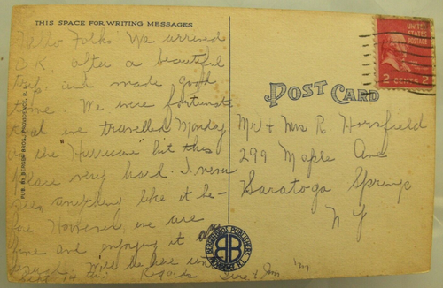 Postcard Mount Hope Bridge on Road from Providence to Newport Rhode Island stamp - Picture 2 of 2