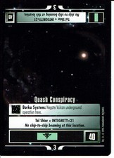 STAR TREK CCG ALTERNATE UNIVERSE RARE CARD QUASH CONSPIRACY