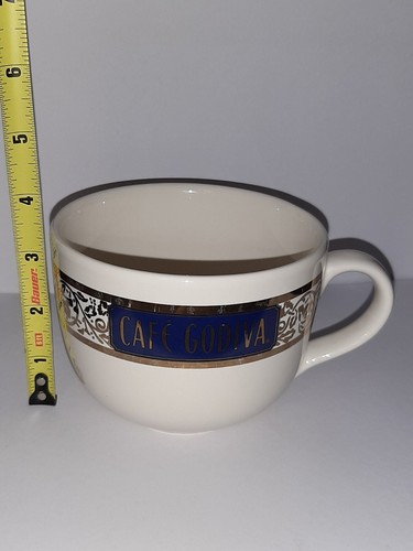Cafe Godiva Classic Ceramic Cup Coffee Tea Soup Mug California Pantry Gold Tone - Picture 4 of 11