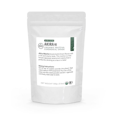 Akira Matcha 100g - Organic Premium Ceremonial Japanese Matcha Green Tea Powder