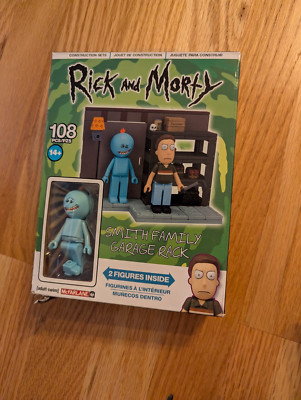 New! Rick and Morty Smith Family Garage Rack 108 Pcs Construction Set