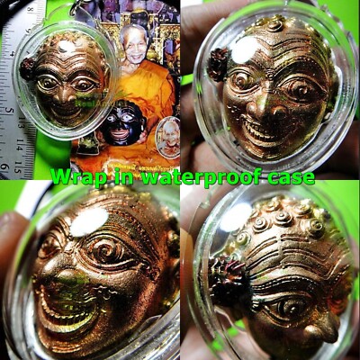 Jaw Ngoe Smile Joker Casino Win Gambling Money Nawa Metal Deng Thai Amulet 17583